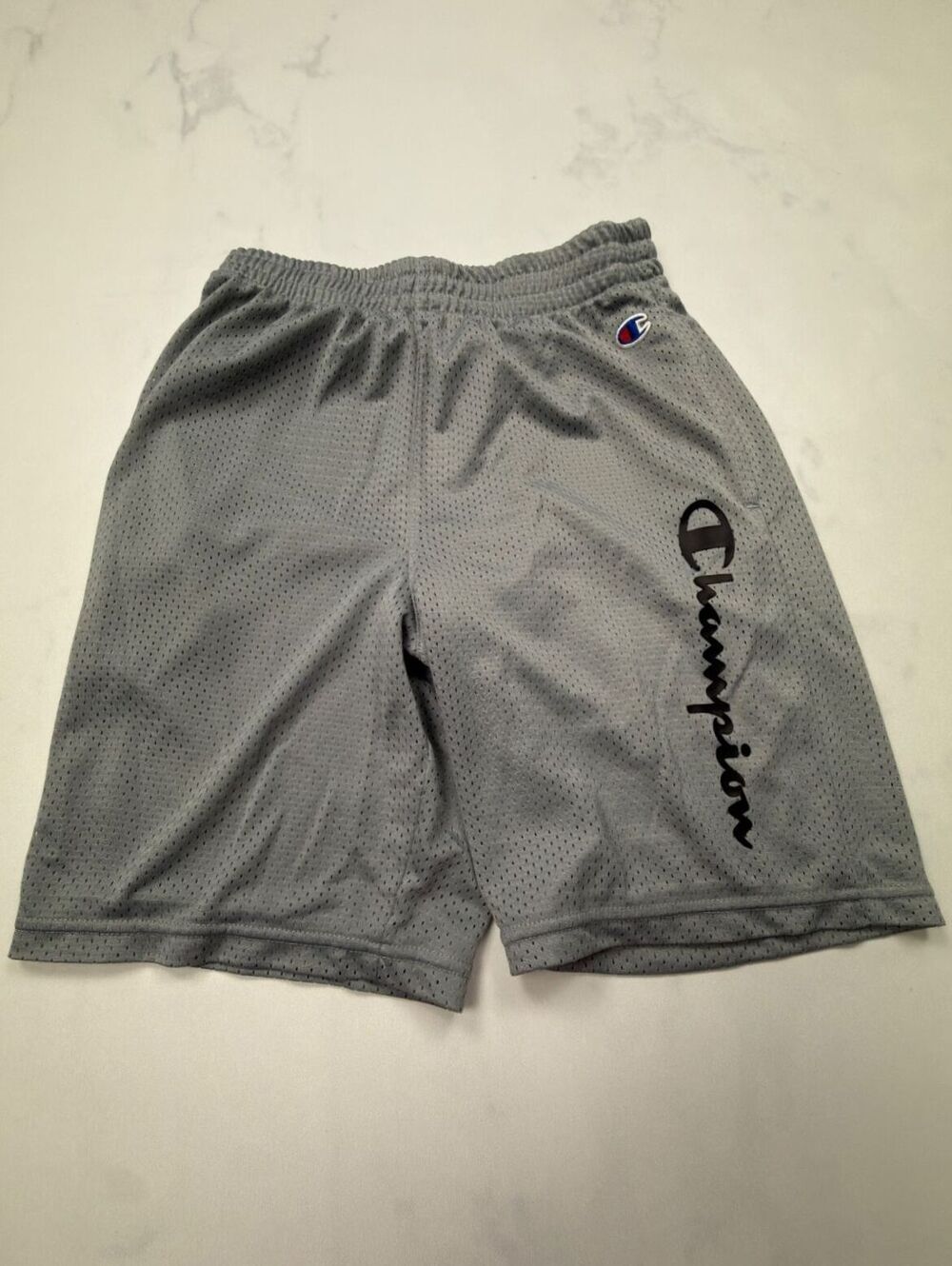 Champion Mesh Athletic Shorts Gray 2010s Sporty - Boys XL